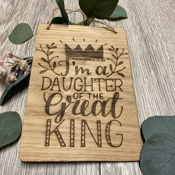 Daughter of the King Wonderfully Made Blessed Wall Hanging Nursery Christian Bab
