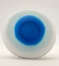 Matt Fused Glass Blue and White Circles Brooch - Image 3