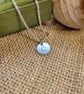 Personalised Handmade Sterling silver Stamped Initial Pendant 
