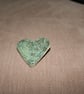 Heart ceramic green brooch - Image 3