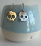 Sterling silver skull earrings - for Halloween or for every day wear - Image 1