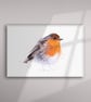 Robin Watercolour Painting - Limited Edition Bird Art Print of Robin Red Breast