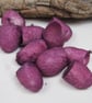 10 Pink Purple Naturally Dyed Silk Cocoons - Image 1