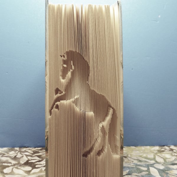 Rearing Horse CUT & FOLD Book Folding Pattern - EMAILED PDF PATTERN