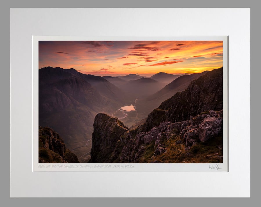 The Chancellor Aonach Eagach Ridge Glen Coe - A3 (50x40cm) Unframed Print
