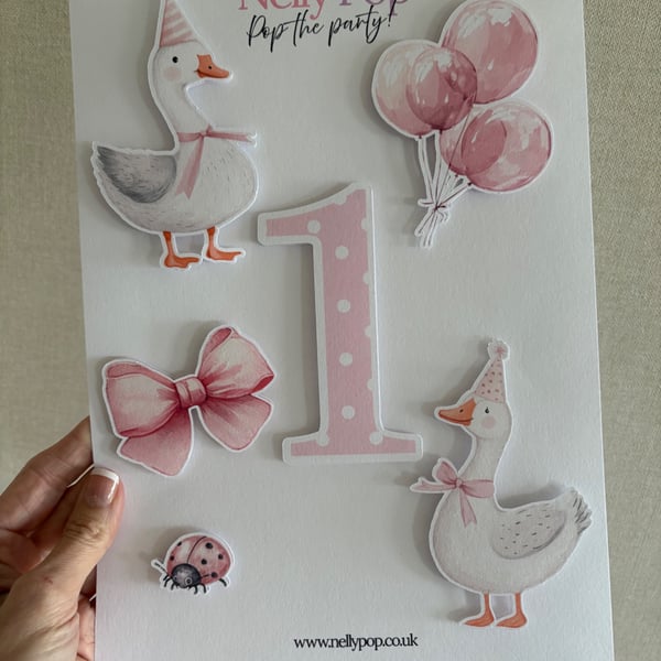 Silly Goose First Birthday Cake Accessory Pack