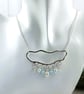 Sterling Silver Rain Cloud Necklace with Blue Gemstone Raindrops - Image 6