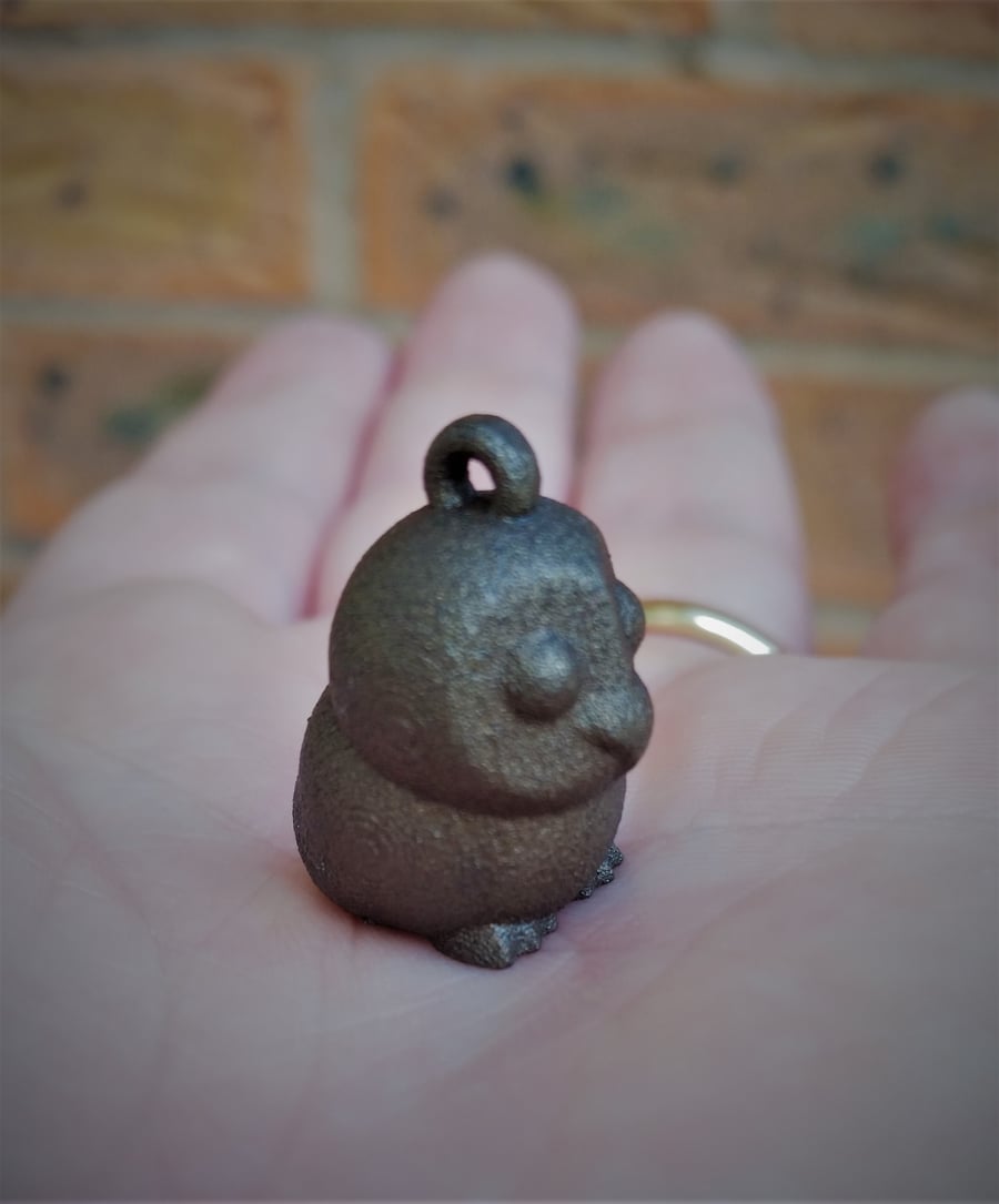 Bronze Metal Owl Charm symbol of intuition, knowledge and wisdom