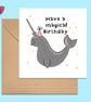 Narwhal birthday card, - Image 5