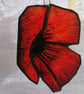 Stained Glass Hanging Poppy