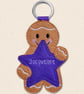 Gingerbread Star Decoration - Personalised Felt Hanging Decor - Image 7