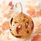 A Blustery Autumn Day Gourd Lamp
