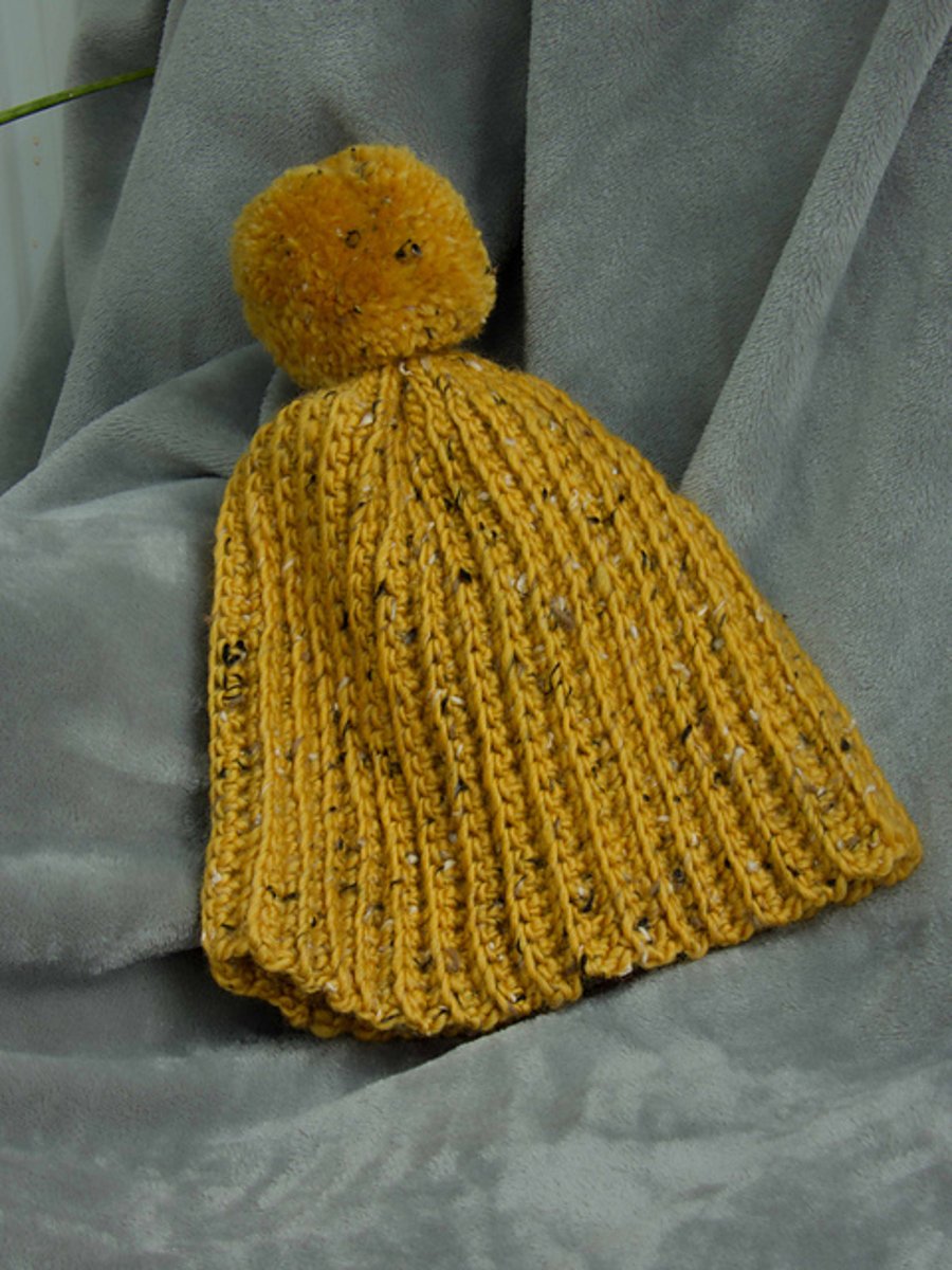 Crochet Beanie- Yellow