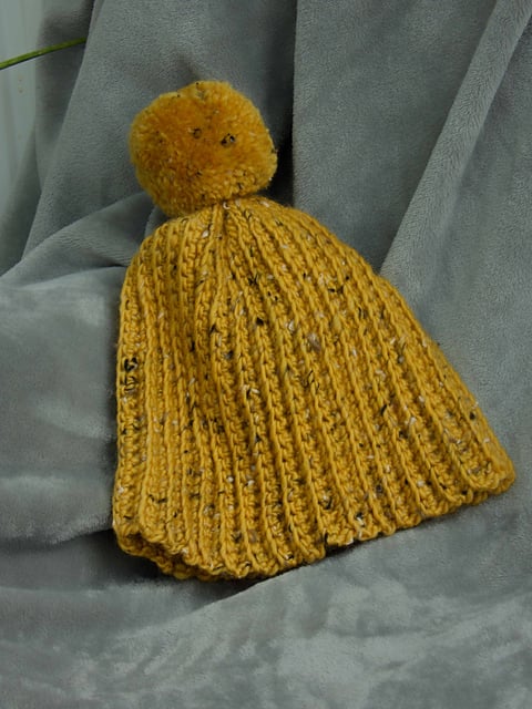 Crochet Beanie- Yellow