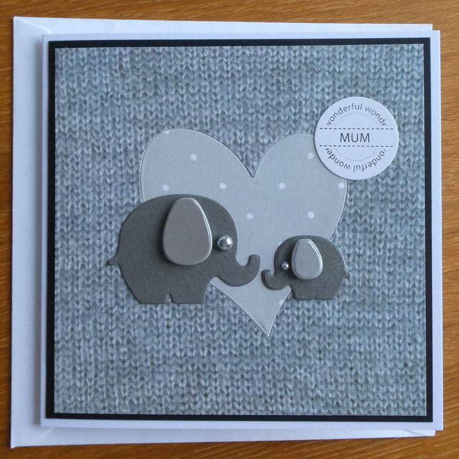 Elephant Mother's Day Card - Wonderful Mum