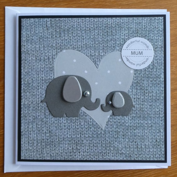 Elephant Mother's Day Card - Wonderful Mum