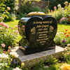 Granite Memorial Stone Rose bowl Vase Heart Grave Memorial  Cemetery Plaque