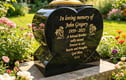 Granite Heart Grave Markers