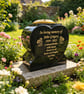Granite Memorial Stone Rose bowl Vase Heart Grave Memorial  Cemetery Plaque
