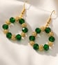 Handmade Christmas Wreath Earrings - Image 1