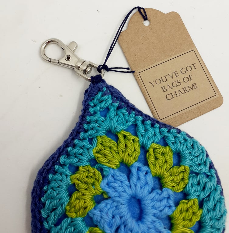 Crochet Bag Charm - Alternative to a Greetings Card 
