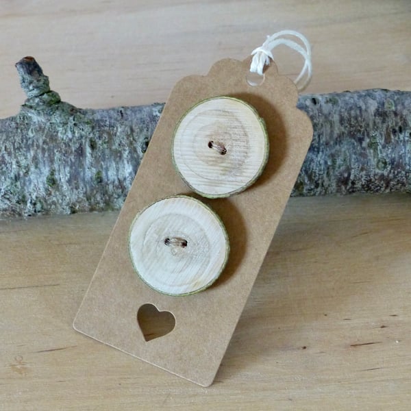 Rustic Ash Wood Buttons