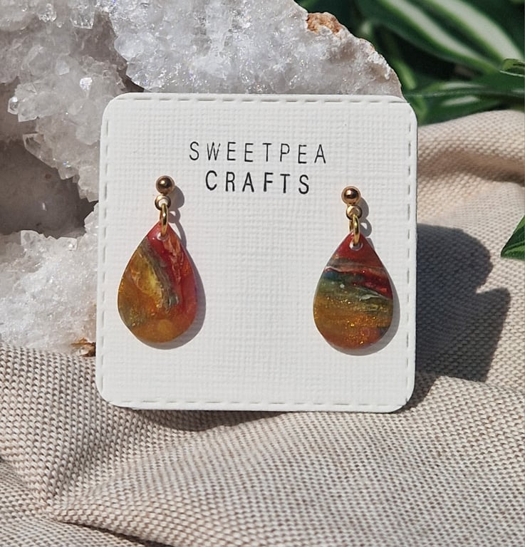 Polymer Clay Earrings: Spectrum