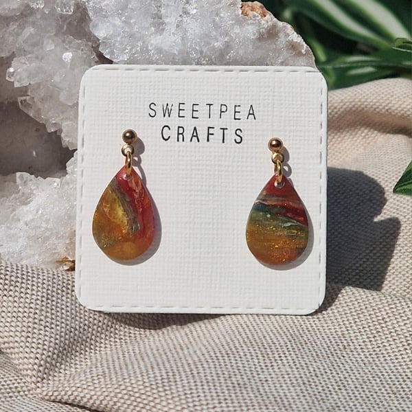 Polymer Clay Earrings: Spectrum
