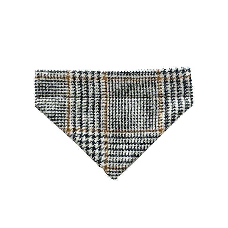Small Dog Bandana, Over the Collar Dog Bandana-Checked Design-GFD47