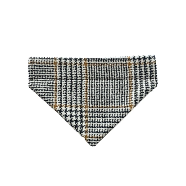 Small Dog Bandana, Over the Collar Dog Bandana-Checked Design-GFD47