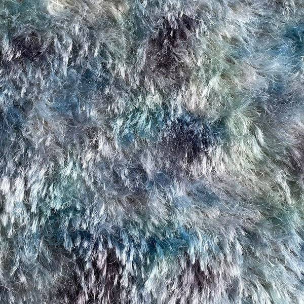 Hand dyed Helmbold mohair fur fabric "Yasha" on 20mm Parchment Whirl