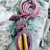 Tiger's Eye Macrame Pendant 