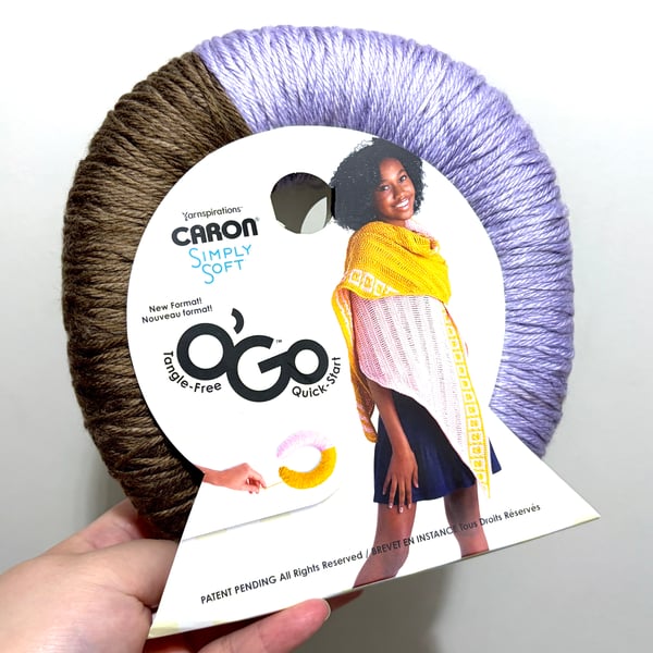 1 Pack x 141g CARON Simply Soft O'GO 100% Acrylic : Almond - Orchid