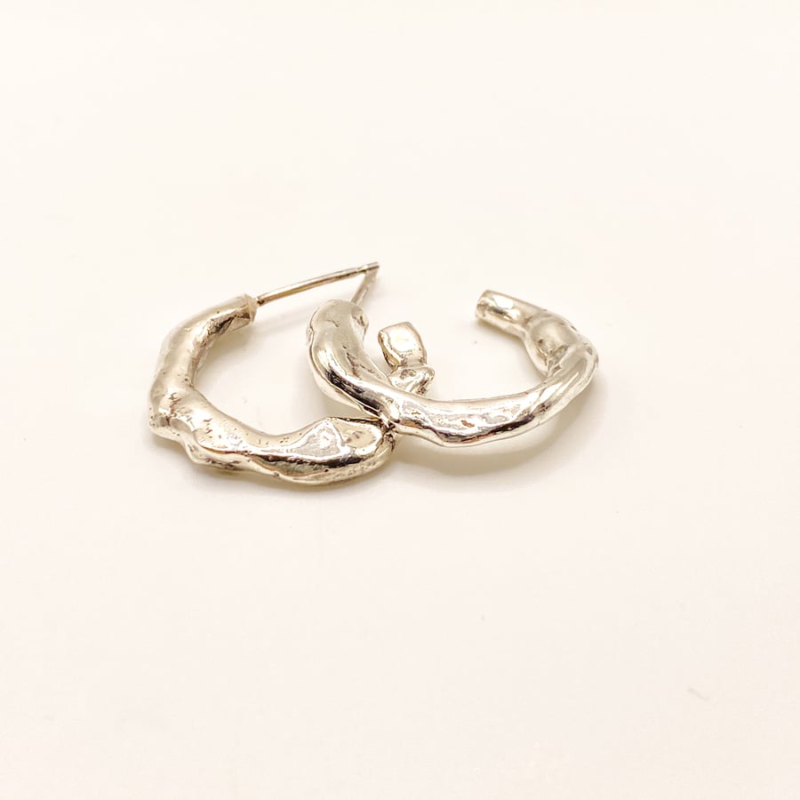 Molten Silver Earrings 