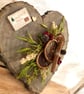 Rustic Christmas Heart Wall Decoration. Wooden Dear Santa Postcard Wall Decor  - Image 8