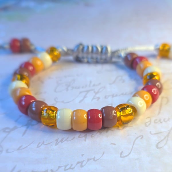 Autumn Glow Beaded Bracelet