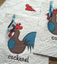 freehand embroidered cockerel lavender bag sachet hanging decoration  - Image 8