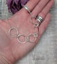 Sterling Silver Geometric Chain Link Statement Necklace - JBJ2013 - Image 3