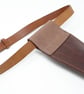 Brown leather holster pouch for secateurs; great gift for gardeners - Image 3
