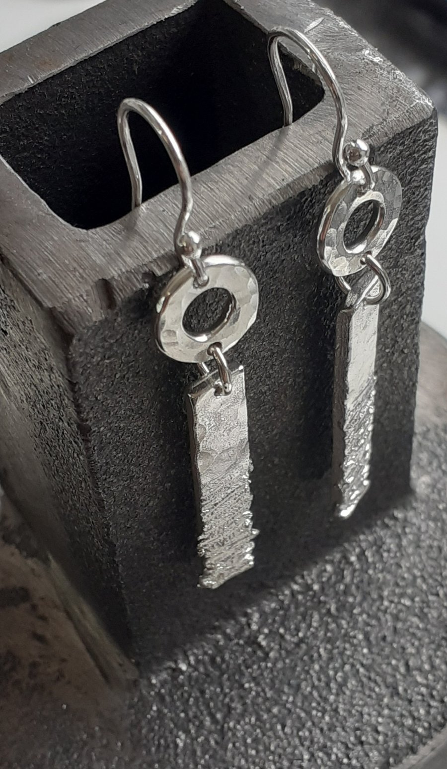 Handmade Receyled Sterling Silver Earrings