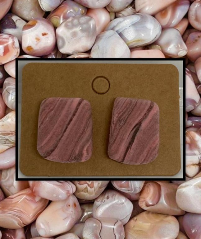 Outlet Agate pink studs