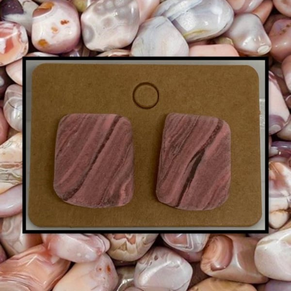 Outlet Agate pink studs