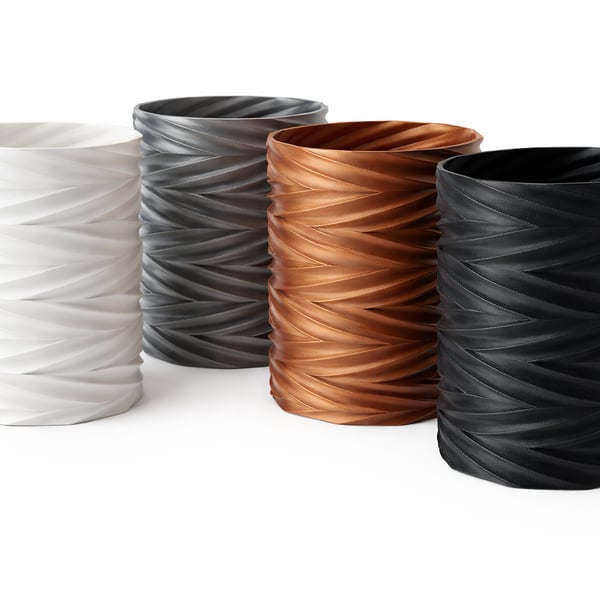 Spiral Textured Desk Organiser Pot – 3D Printed Storage Holder