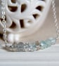 Silver necklace with Aquamarine  - Image 2