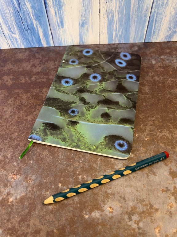 Notebook, Marine themed, A5 (ish), made from up-cycled and recycled materials.
