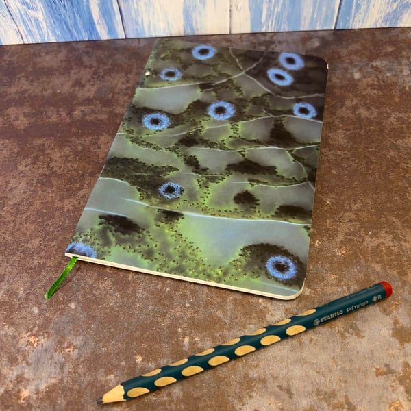 Notebook, Marine themed, A5 (ish), made from up-cycled and recycled materials.
