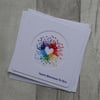 Cross Stitch Rainbow Heart - Happy Birthday to You - Birthday Card