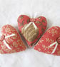 SET OF 3 LAVENDER BAGS - HEART SHAPED