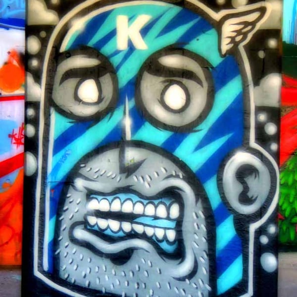 Graffiti Street Art Southbank Skate Park London Photograph Print