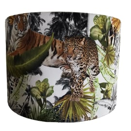 Handmade Safari Velvet Fabric Lampshade